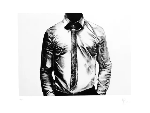Print by Tente: torso in a shirt and tie