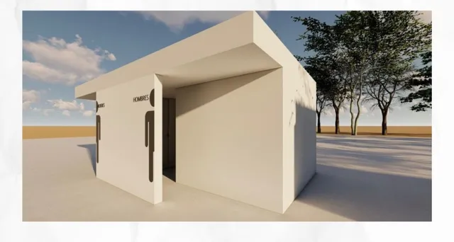 Planos del baño construido en Kancabdzonot